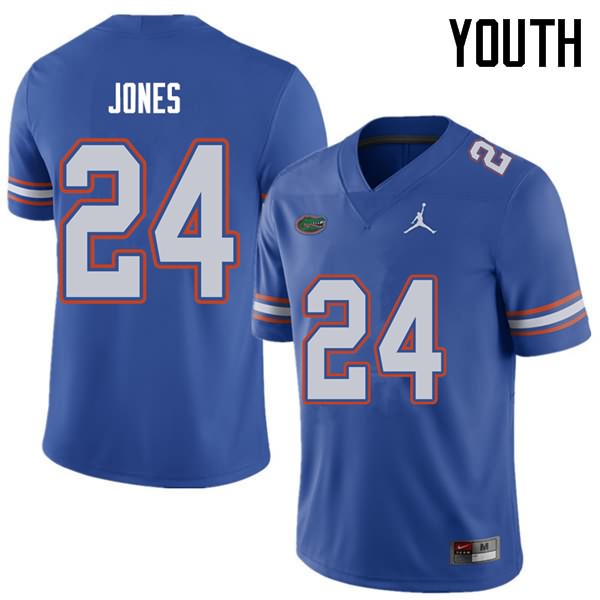 NCAA Florida Gators Matt Jones Youth #24 Jordan Brand Royal Stitched Authentic College Football Jersey BBS3164IM